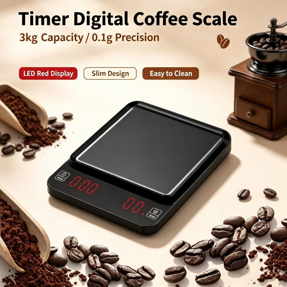 Coffee & Tea Restaurant - 3kg/0.1g High Precision Digital Coffee Scale,