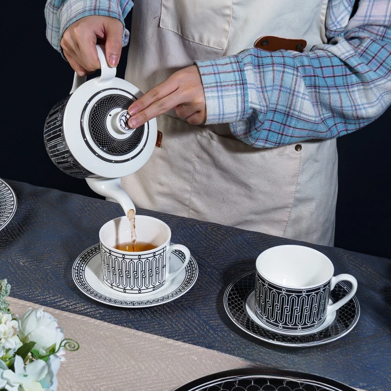 Coffee Tea Containers - Simple European-Style Tea Set Ceramic Coffee