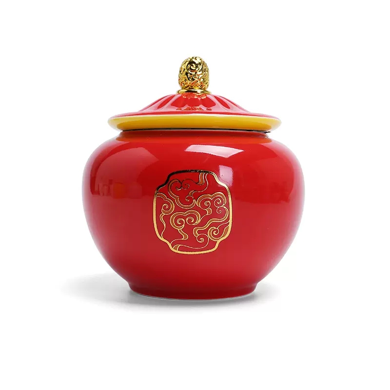 Coffee Tea In Chinese - Chinese-style Yellow Ceramic Pot, Tea Container,