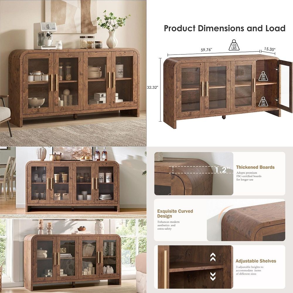Coffee & Tea Restaurant - Sideboard Buffet Cabinet with Storage, Sideboard