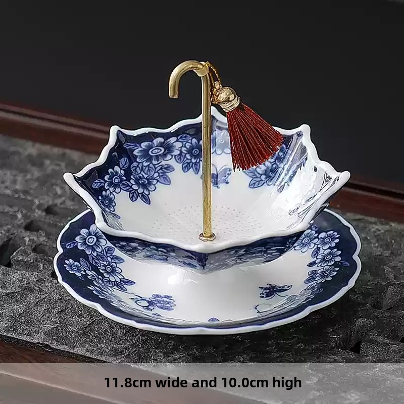 Coffee Tea And Leaf - Chinese Blue White Porcelain Umbrella Shape