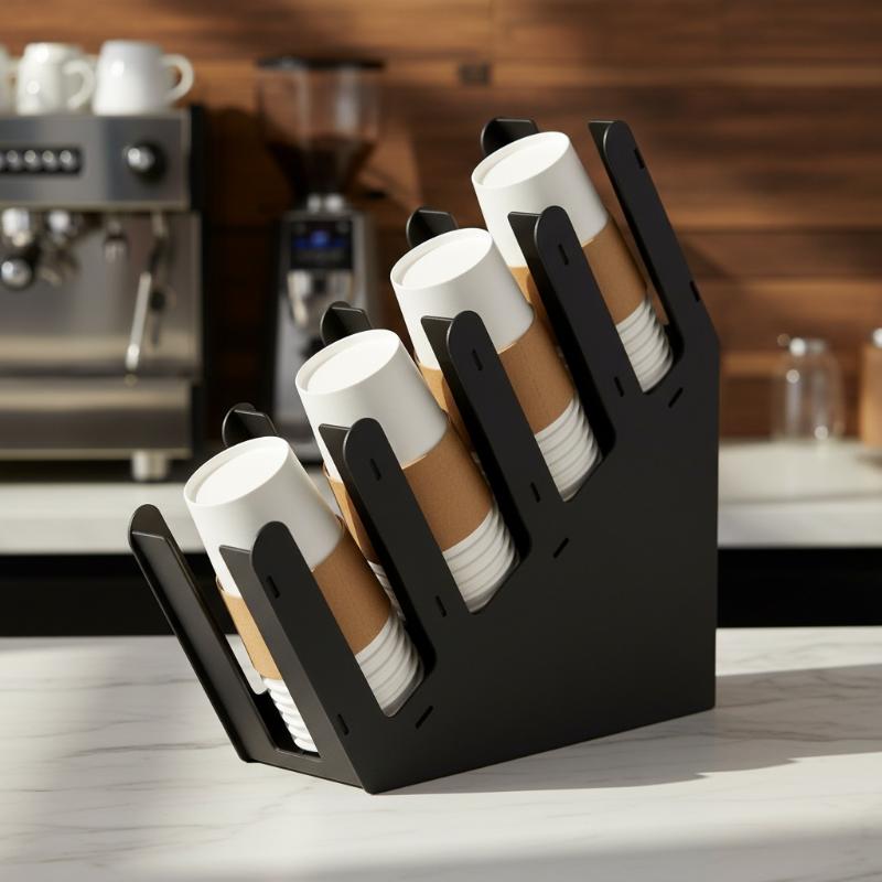 Plastic Paper Cup Storage Rack - đánh giá và giá Coffee Tea Shop