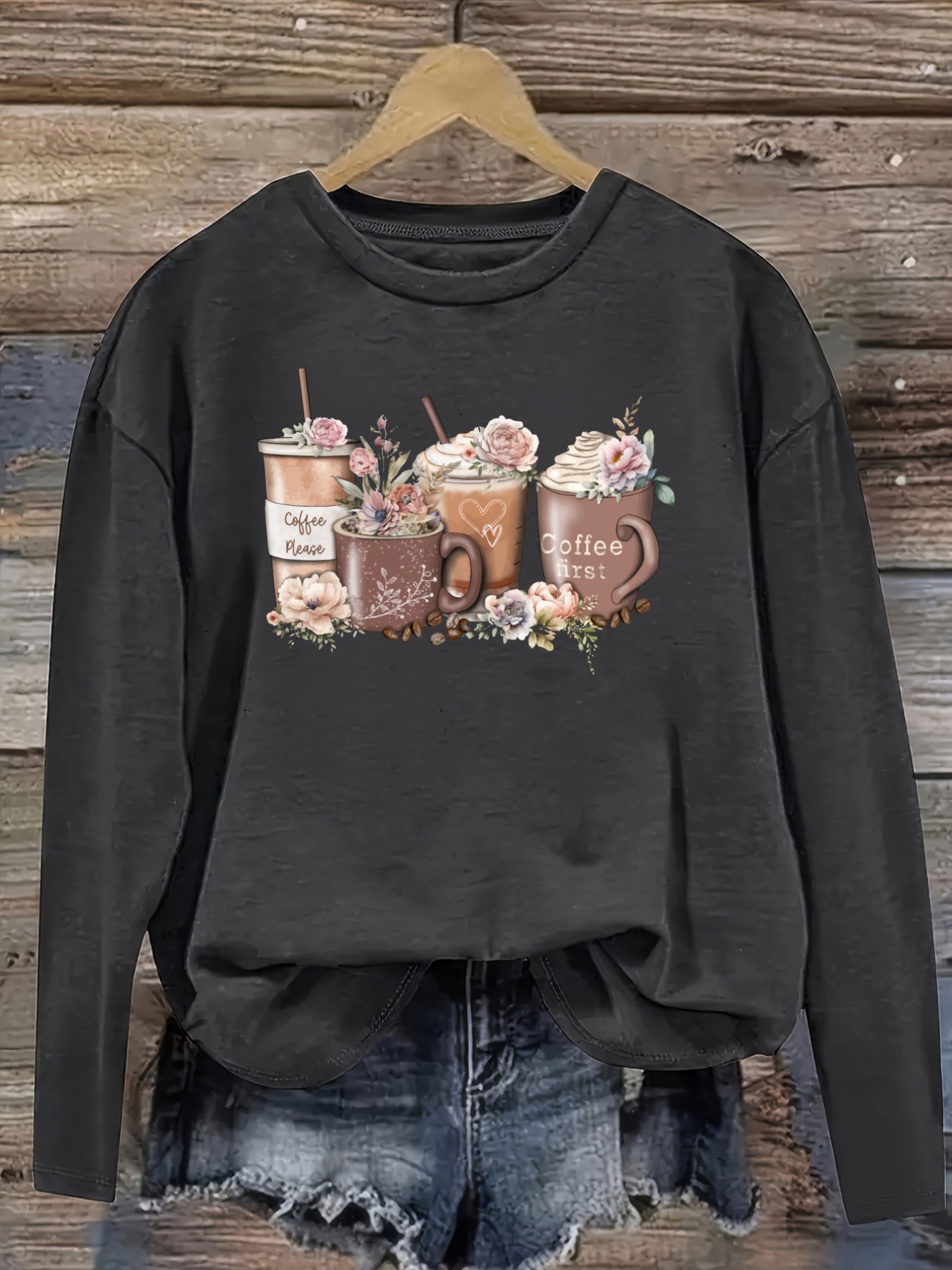Women's Casual Long Sleeve Cre - đánh giá và giá Coffee & Tea Restaurant