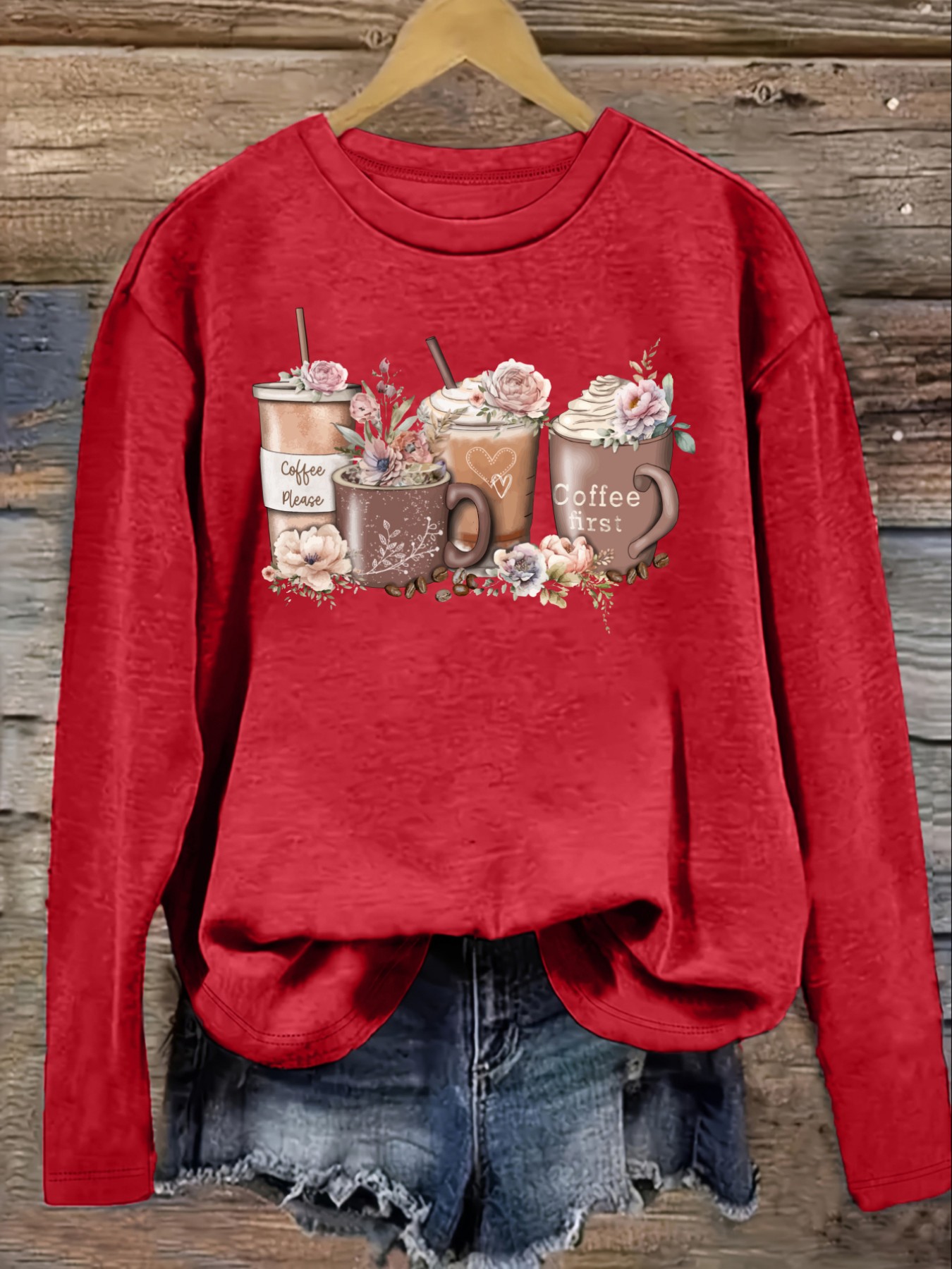 Women's Casual Long Sleeve Cre - đánh giá và giá Coffee & Tea Restaurant