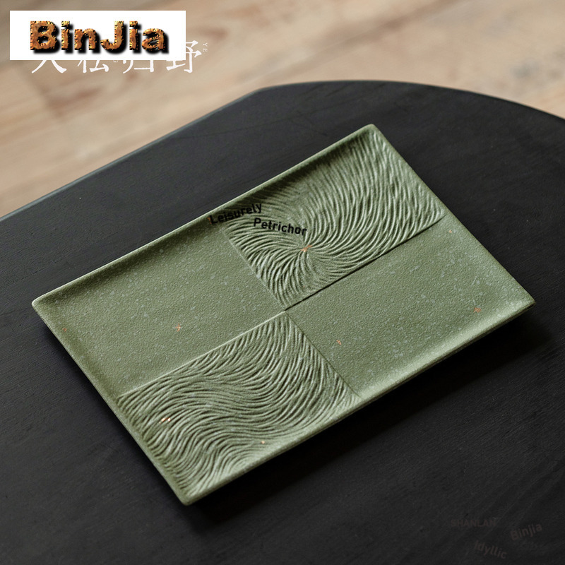Green Coarse Pottery Rectangul - đánh giá và giá Coffee Tea In Chinese