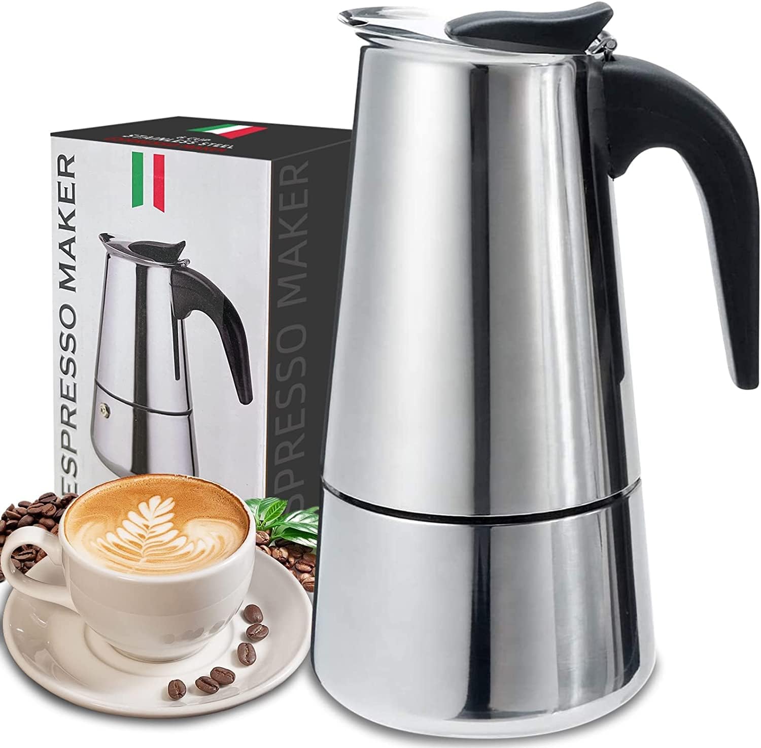 4/6/9 ly Moka nồi Caffe máy Es - đánh giá và giá Coffee Tea Chocolate