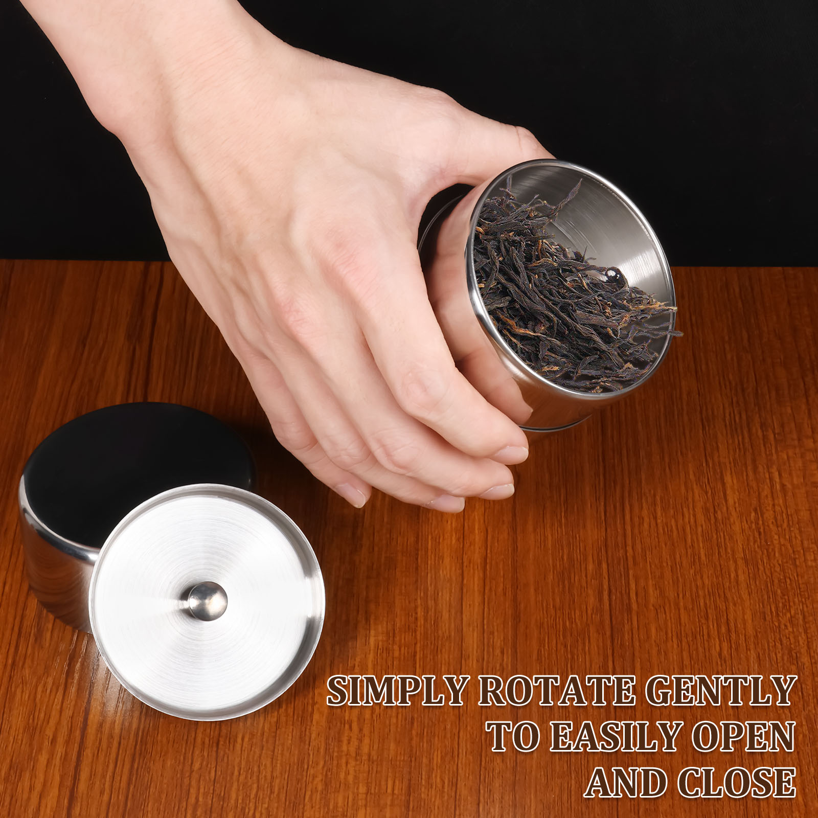 Stainless Steel Tea Leaf Tins  - đánh giá và giá Coffee Tea Sugar