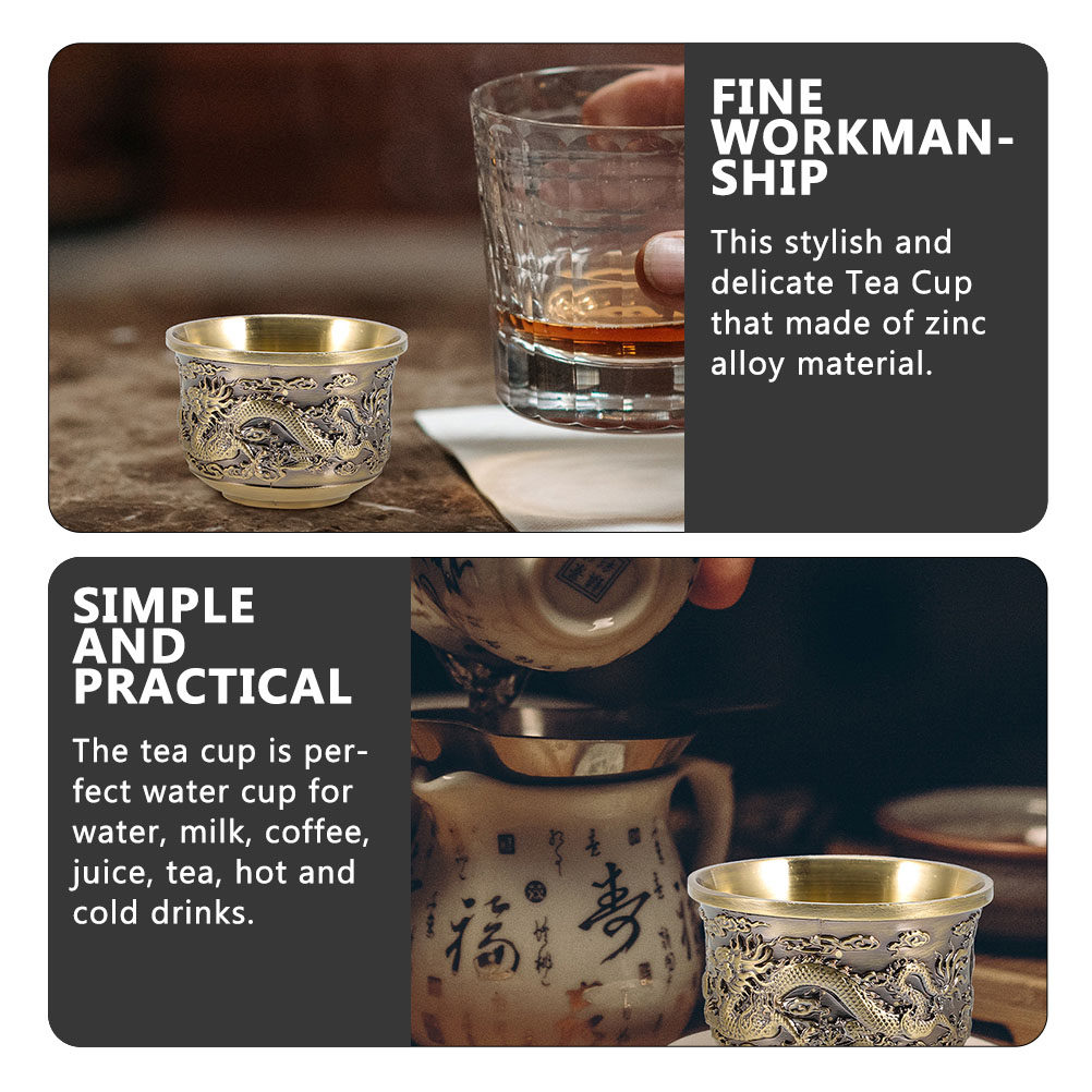 2Pcs Zinc Alloy Tea Cup Chines - đánh giá và giá Coffee Tea In Chinese