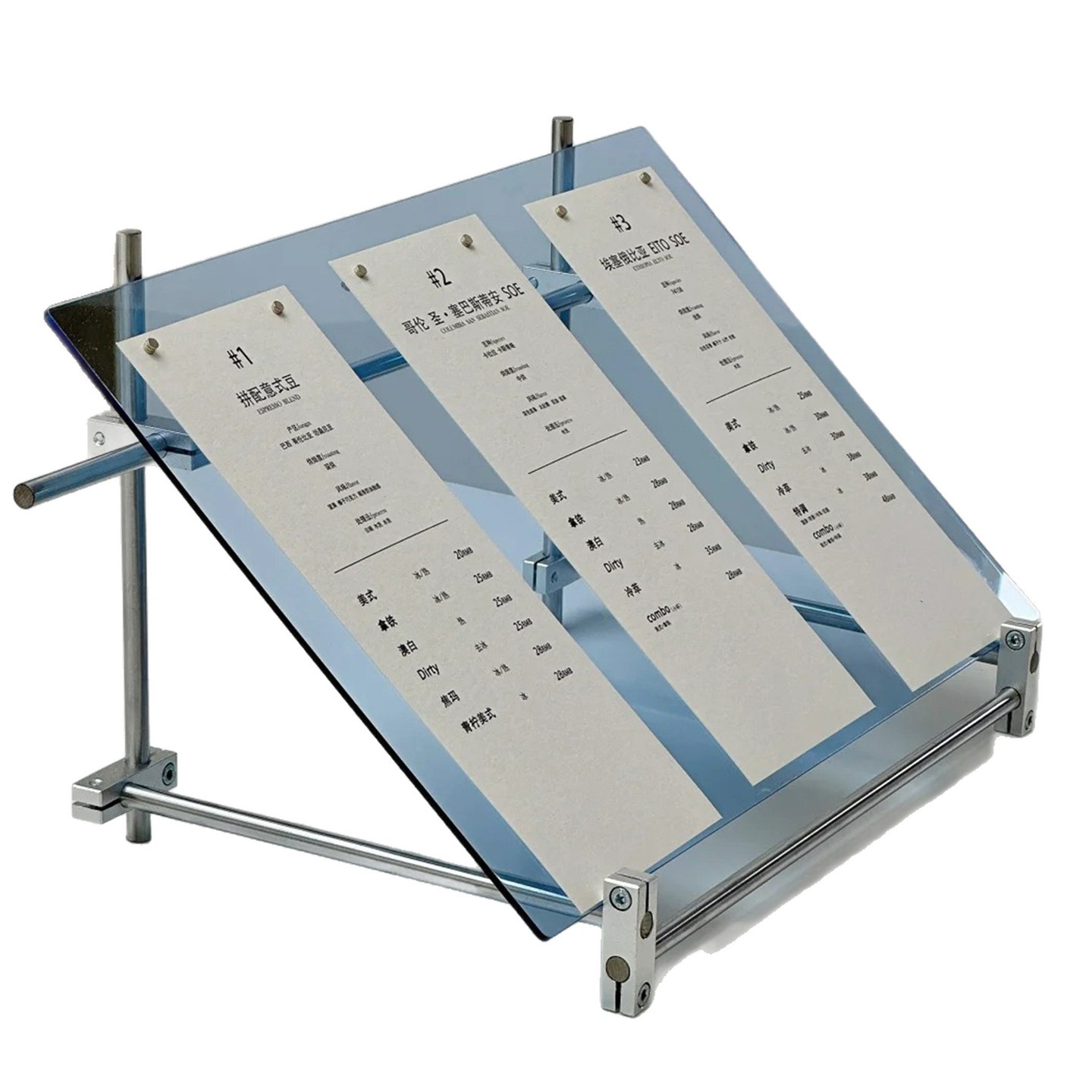 Acrylic optical axis display s - đánh giá và giá Coffee Tea Menu